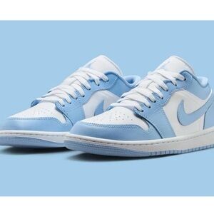 Nike Air Jordan 1 Low SE Reverse Ice Blue White Shoes DV1299-104 Women's Sz 5.5